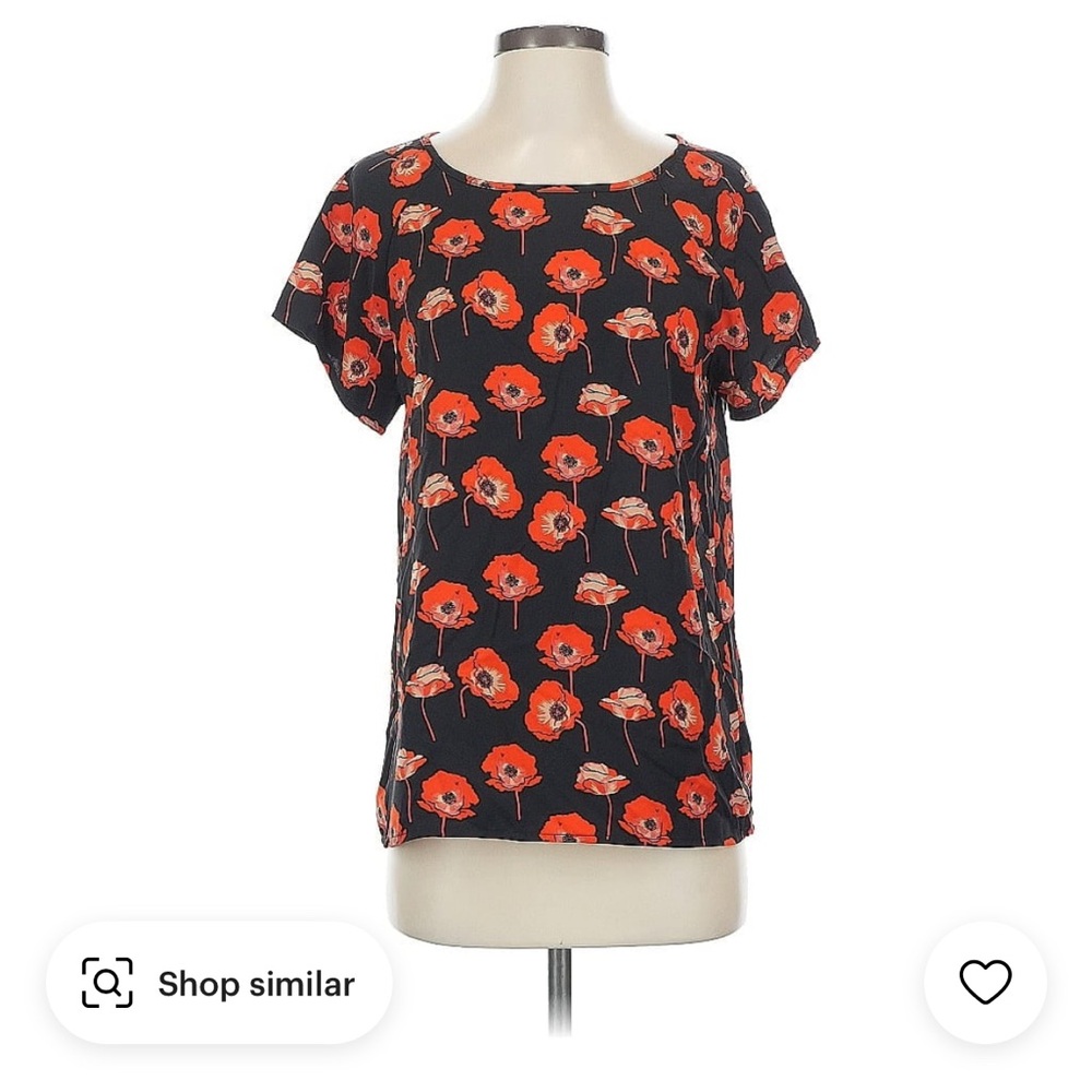 Cabi Floral Print Women's Top - Red and orange